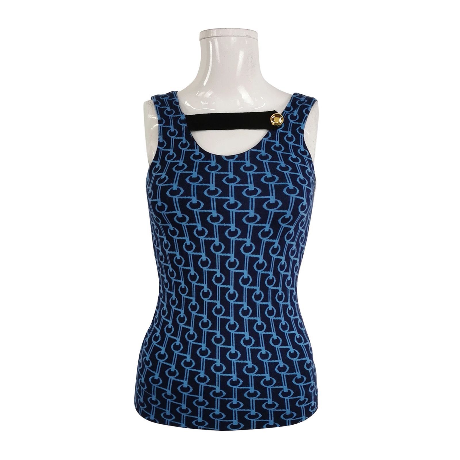Prada Prada Geometric Pattern Tank Top Size 38 Size XS / US 0-2 / IT 36-38 - 1 Thumbnail