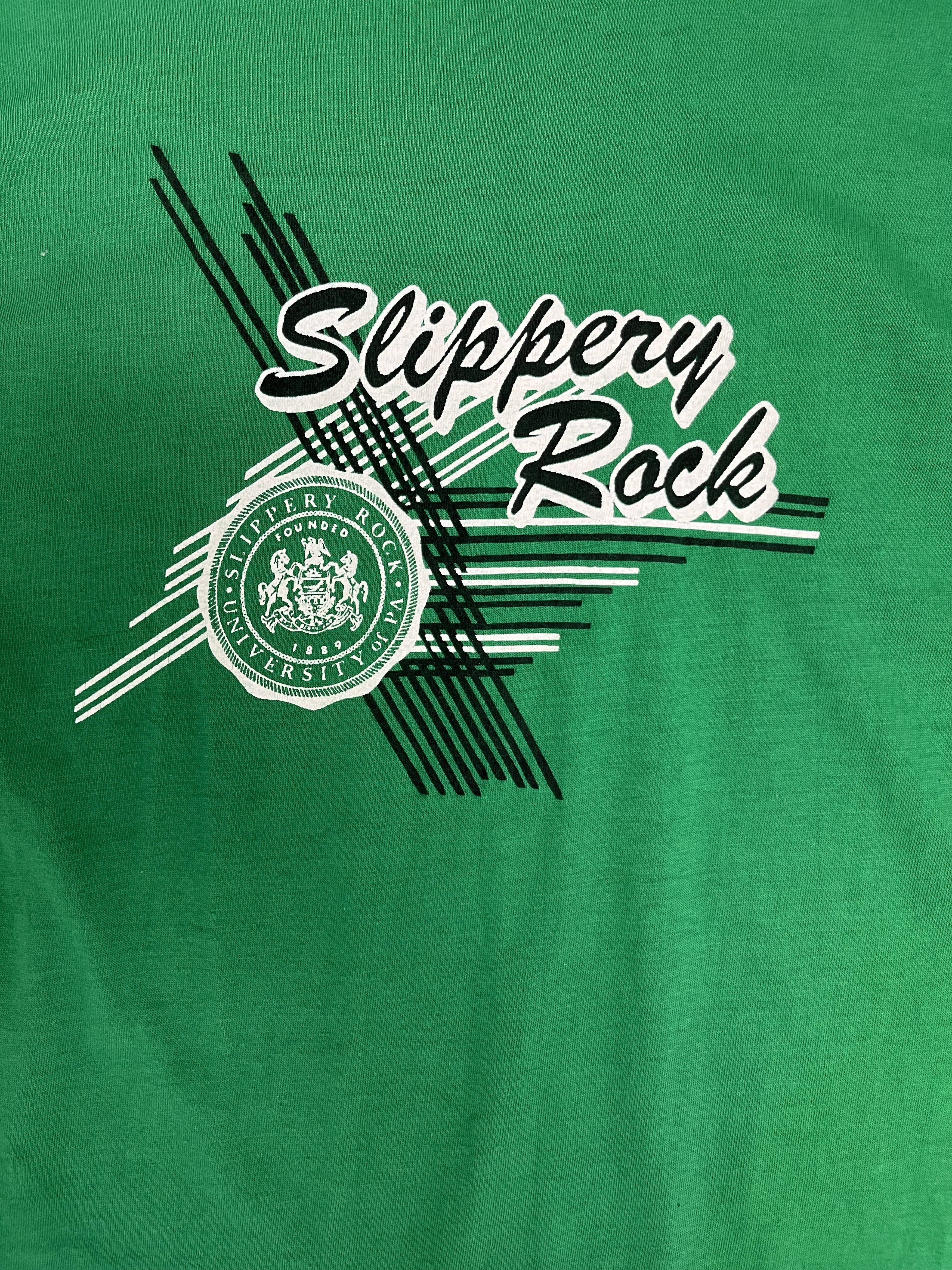 Vintage Slippery Rock University Vintage Green T-Shirt Tee Size US M / EU 48-50 / 2 - 2 Thumbnail