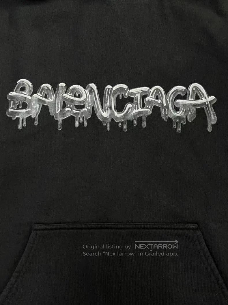 Balenciaga Balenciaga Alphabet Print Fleece Hooded Sweatshirt with Dr Size US S / EU 44-46 / 1 - 3 Thumbnail