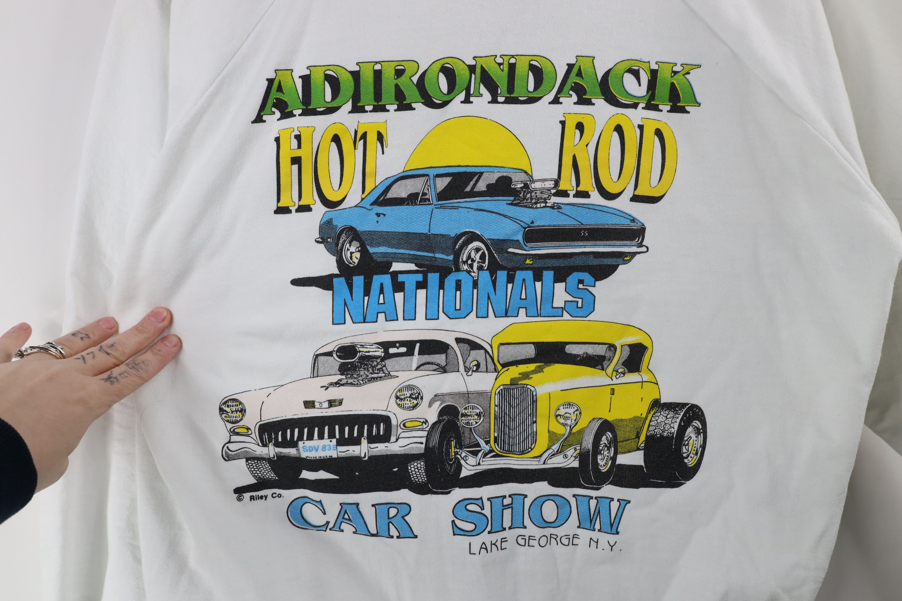 Vintage Vintage 90s Adirondack Nationals Car Show Sweatshirt USA Size US XL / EU 56 / 4 - 4 Thumbnail