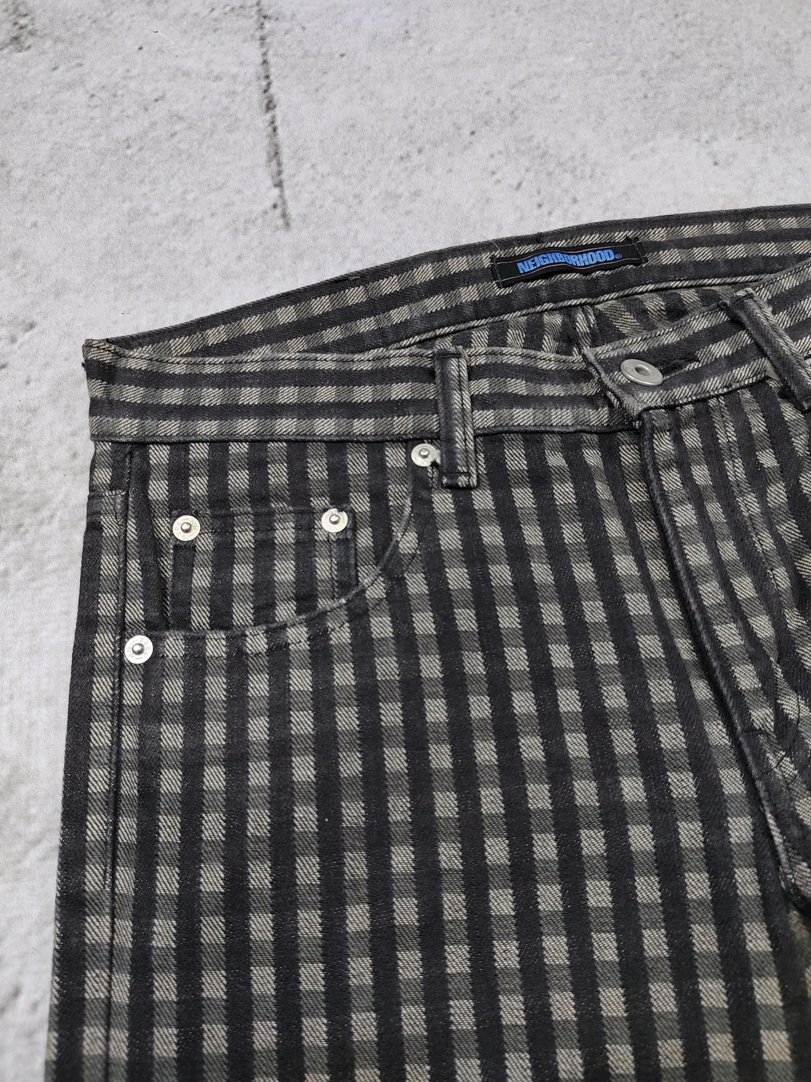 Neighborhood 2000s Neighborhood- Grunge Punk Rock Monochrome Plaid Jeans Size US 30 / EU 46 - 4 Thumbnail