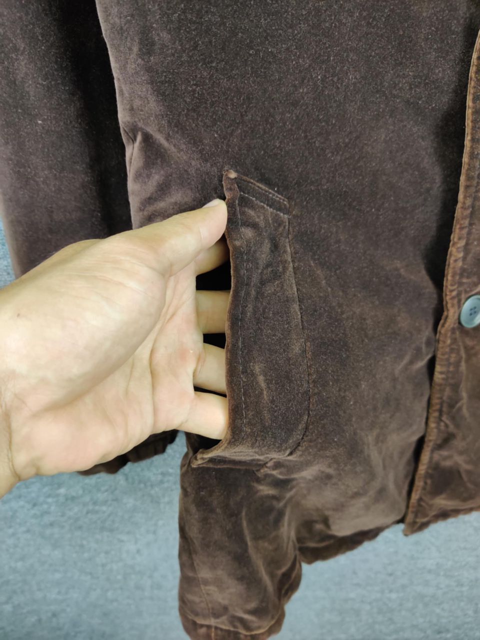 PPFM Vintage 90s PPFM Velvet Single Breasted Coat Size US L / EU 52-54 / 3 - 14 Thumbnail