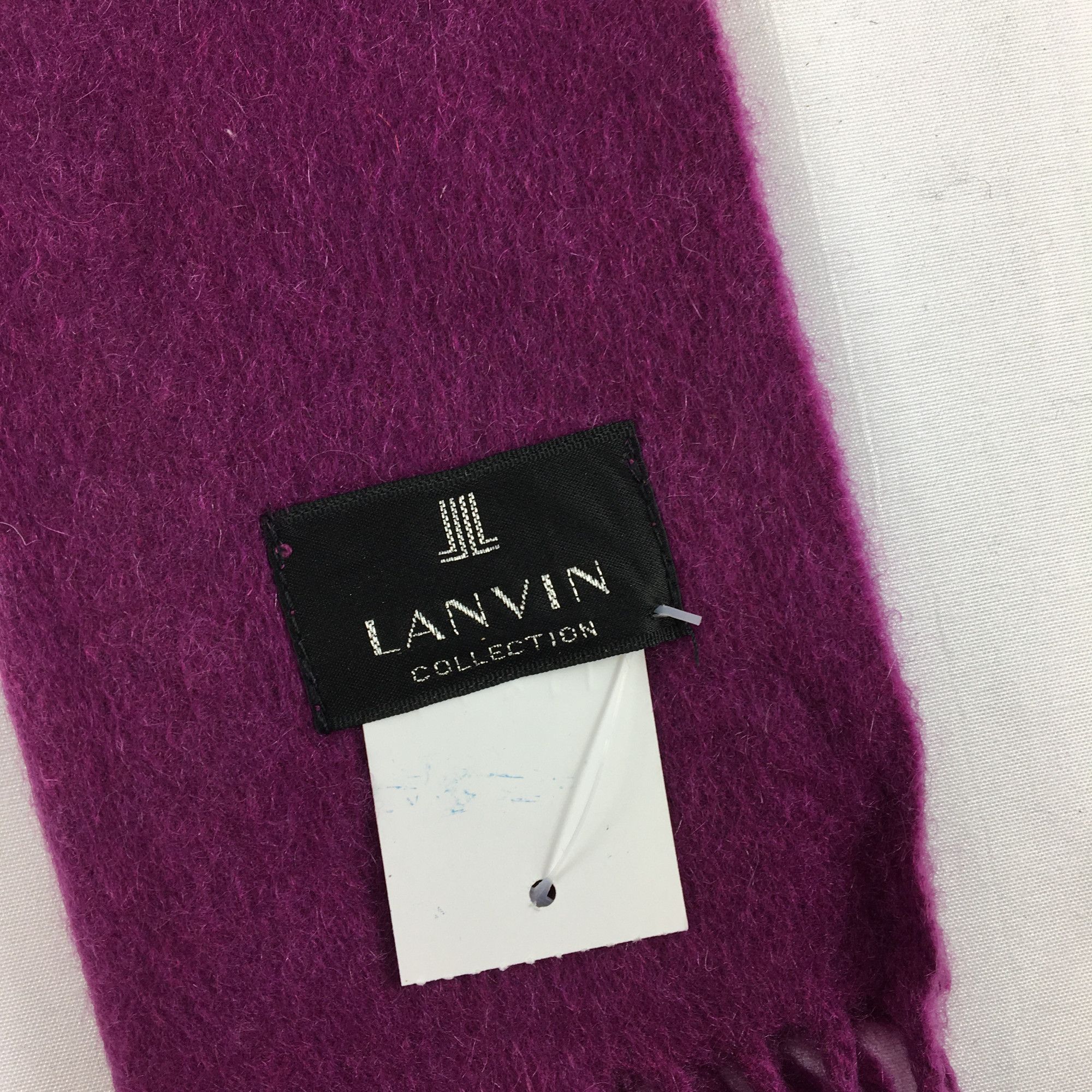 Lanvin Vintage Lanvin Scarf Fringe Muffler Wool Scarves Size ONE SIZE - 4 Thumbnail