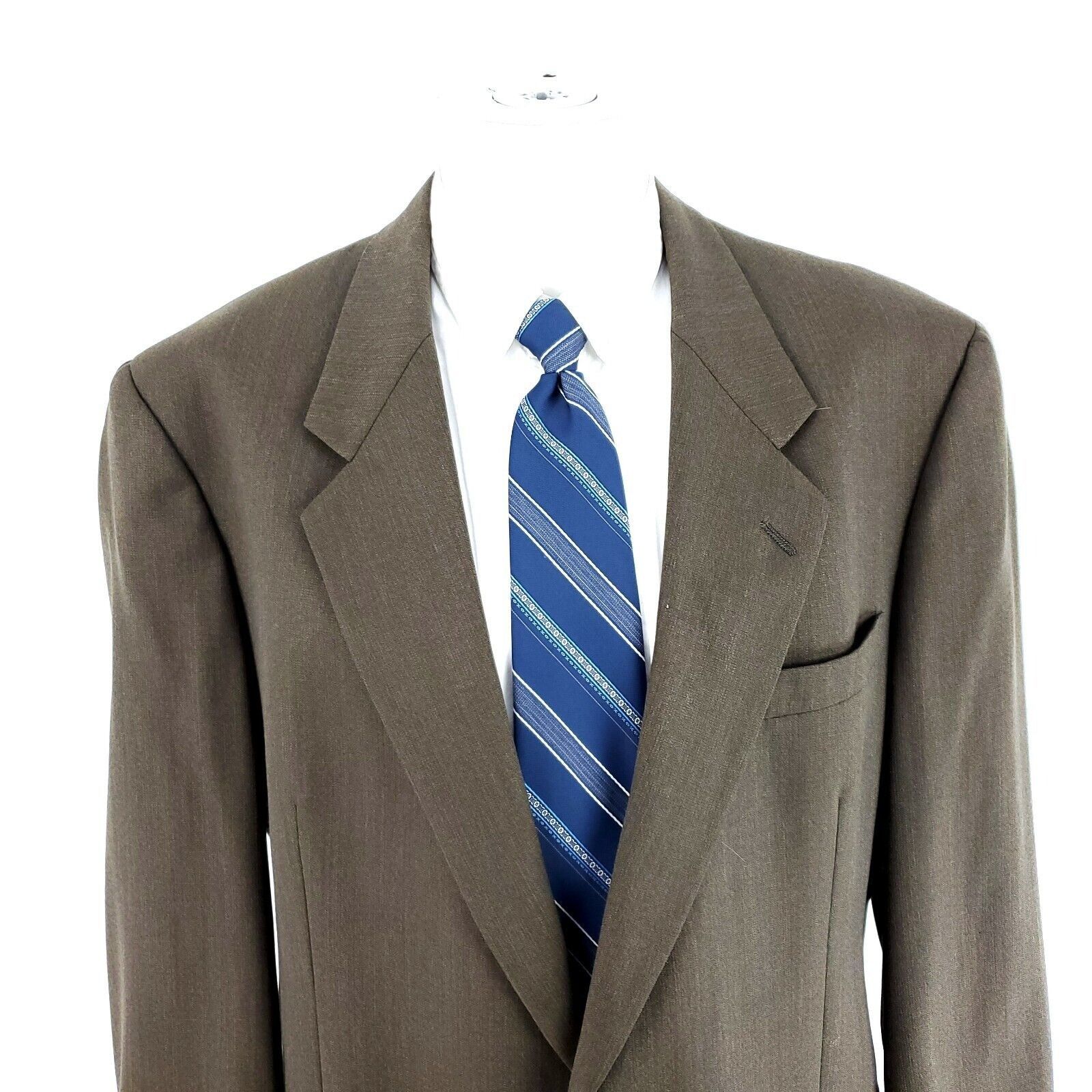 Hart Schaffner Marx Hart Schaffner Marx Wool 2 Button Sport Coat 46L Green Blaz Size 46L - 1 Thumbnail