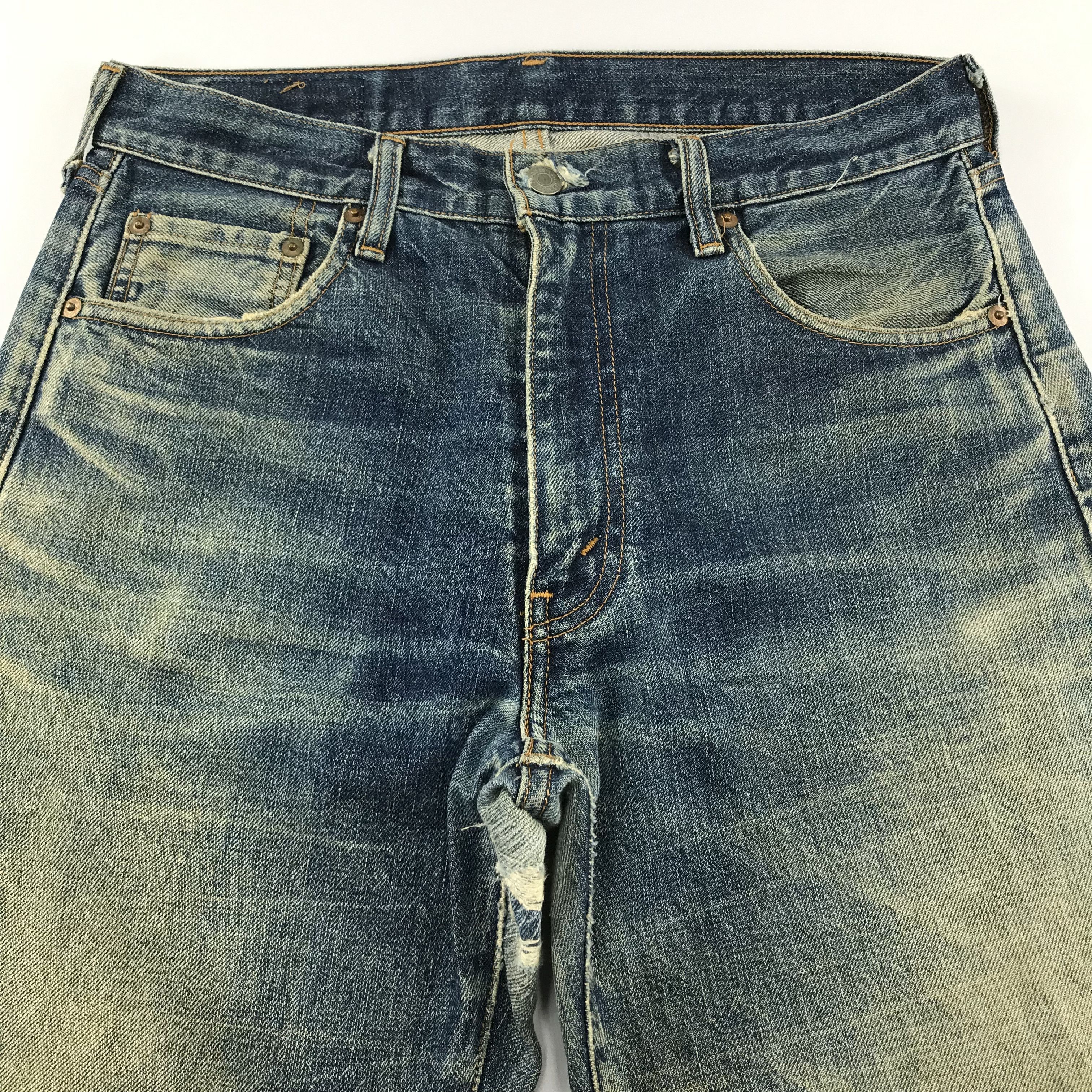 Levi's Vintage Levis 502 Jeans Selvedge Distressed Denim KJ3470 Size US 32 / EU 48 - 3 Thumbnail