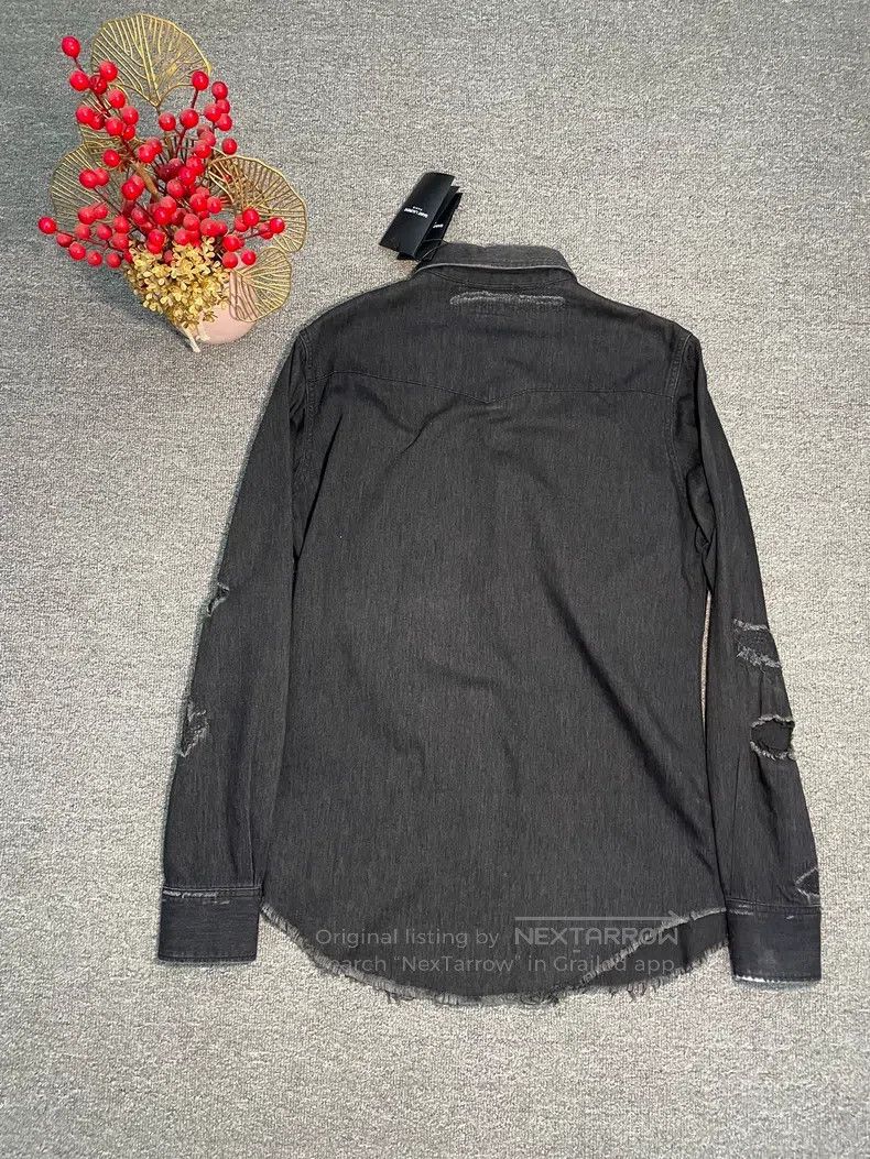 Saint Laurent Paris Saint Laurent Paris Distressed Hem Fringe Destroyed Denim Size US M / EU 48-50 / 2 - 8 Thumbnail