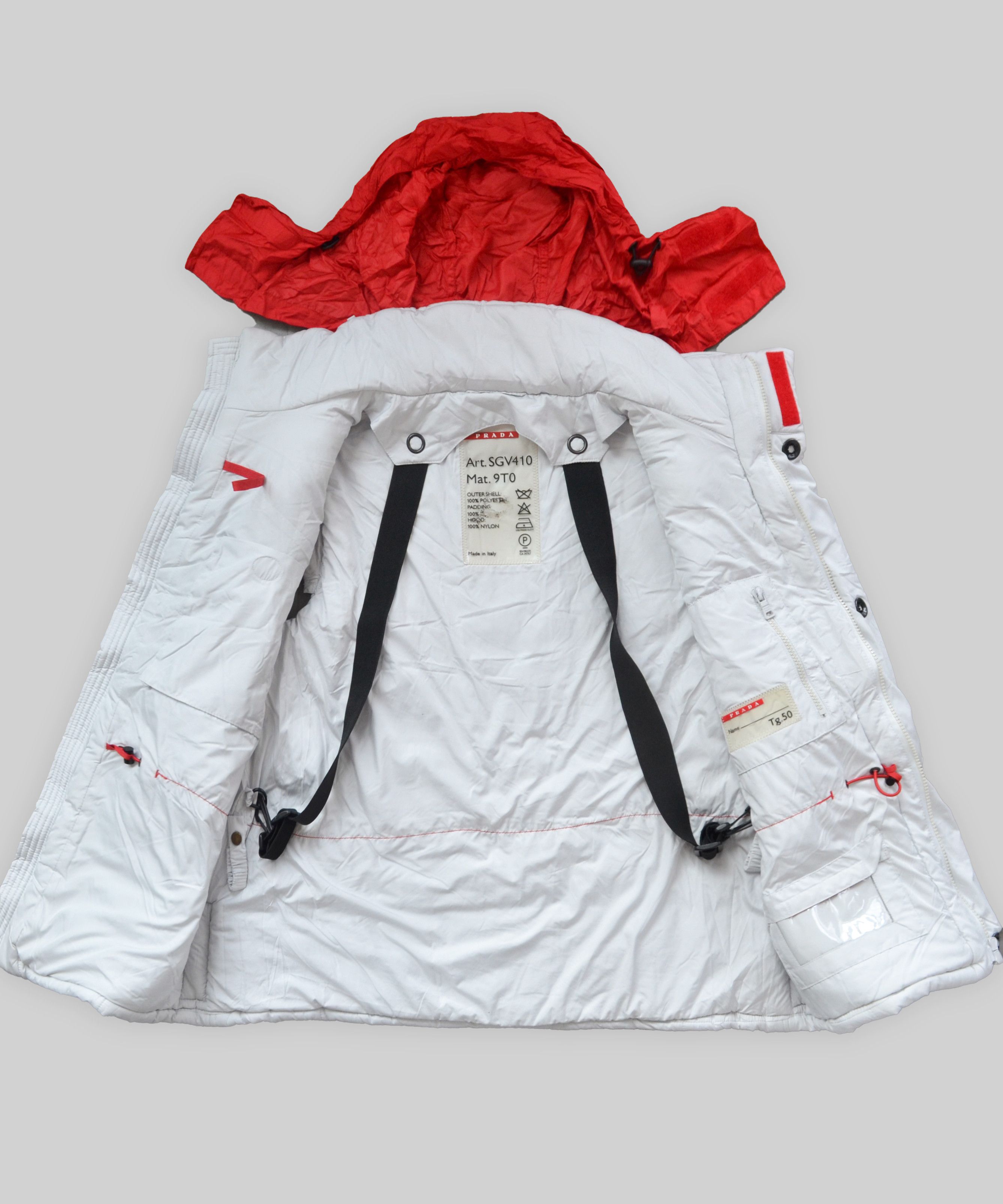 Prada PRADA Vest Reflective Jacket Hooded Utility Nylon Strap Size US M / EU 48-50 / 2 - 1 Thumbnail