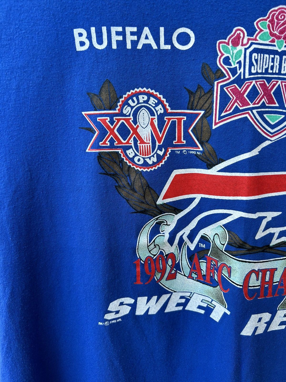 Vintage Vintage Buffalo Bills Sweet Repeat Super Bowl Shirt Rare 90s Size US XL / EU 56 / 4 - 3 Thumbnail