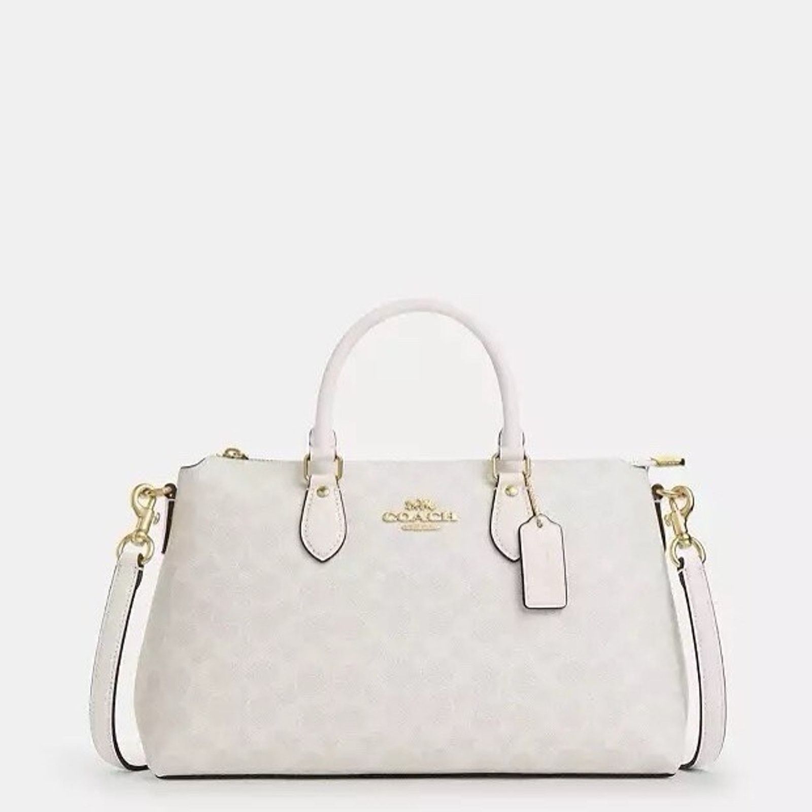 Coach NWT Coach Georgia Satchel Bag CW422 Gold/White /Chalk Size ONE SIZE - 6 Thumbnail