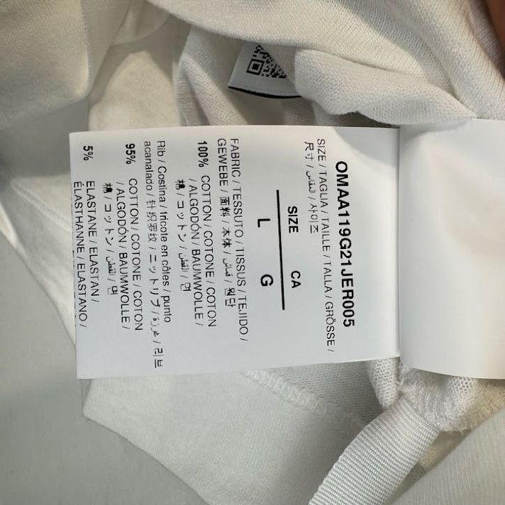 Off-White o1rshd1 Q:2 / GM Slim Short Sleeve Tee Shirt in White Size US L / EU 52-54 / 3 - 8 Thumbnail