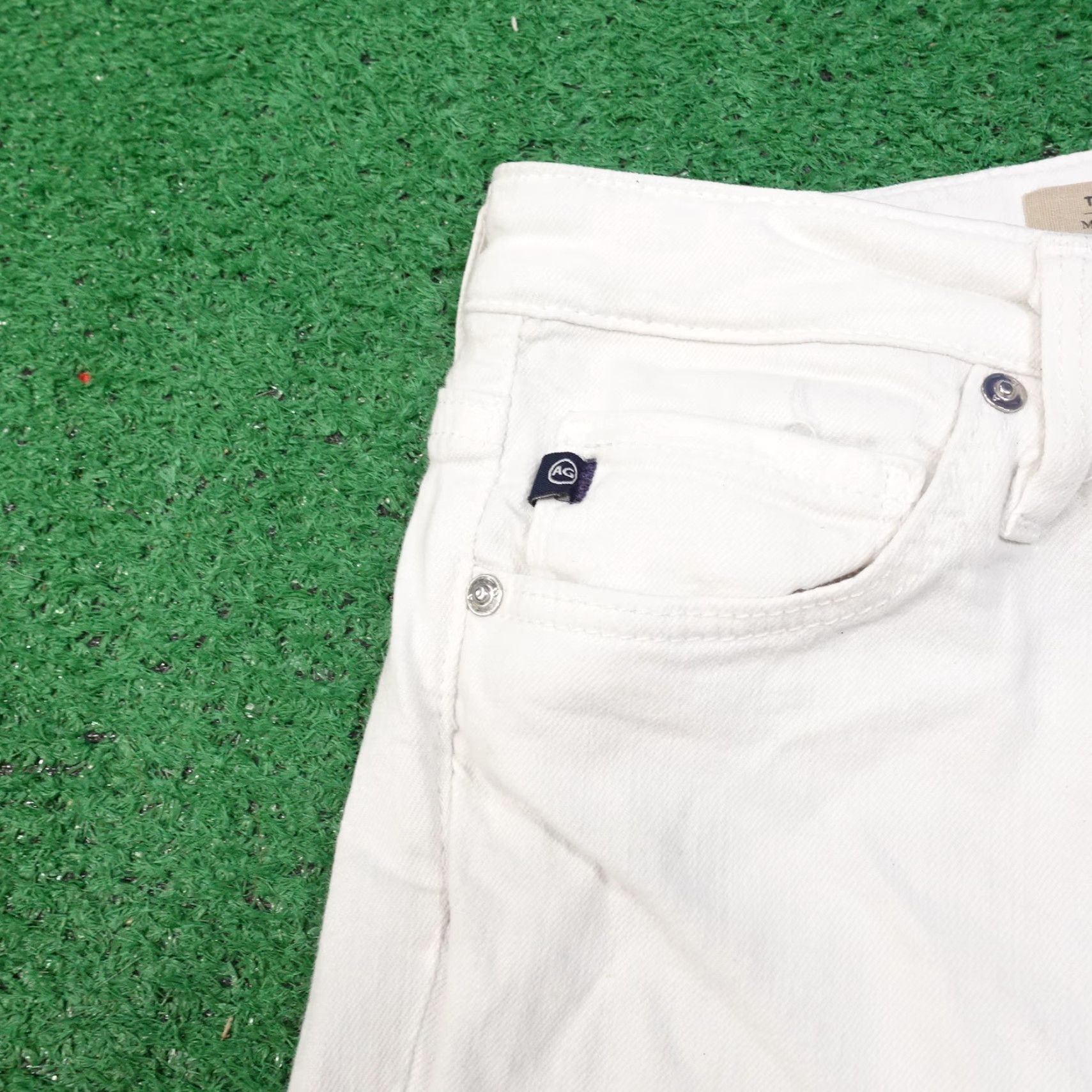 Denime ADRIANO GOLDSCHMIED White Ankle Jeans Womens Size 28 Regular Denim Size 28" / US 6 / IT 42 - 3 Thumbnail