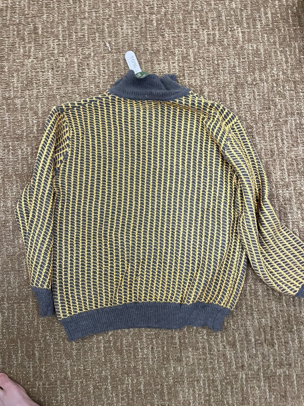 Vintage Knit Gold Net Rugby Shirt Size US XL / EU 56 / 4 - 2 Thumbnail