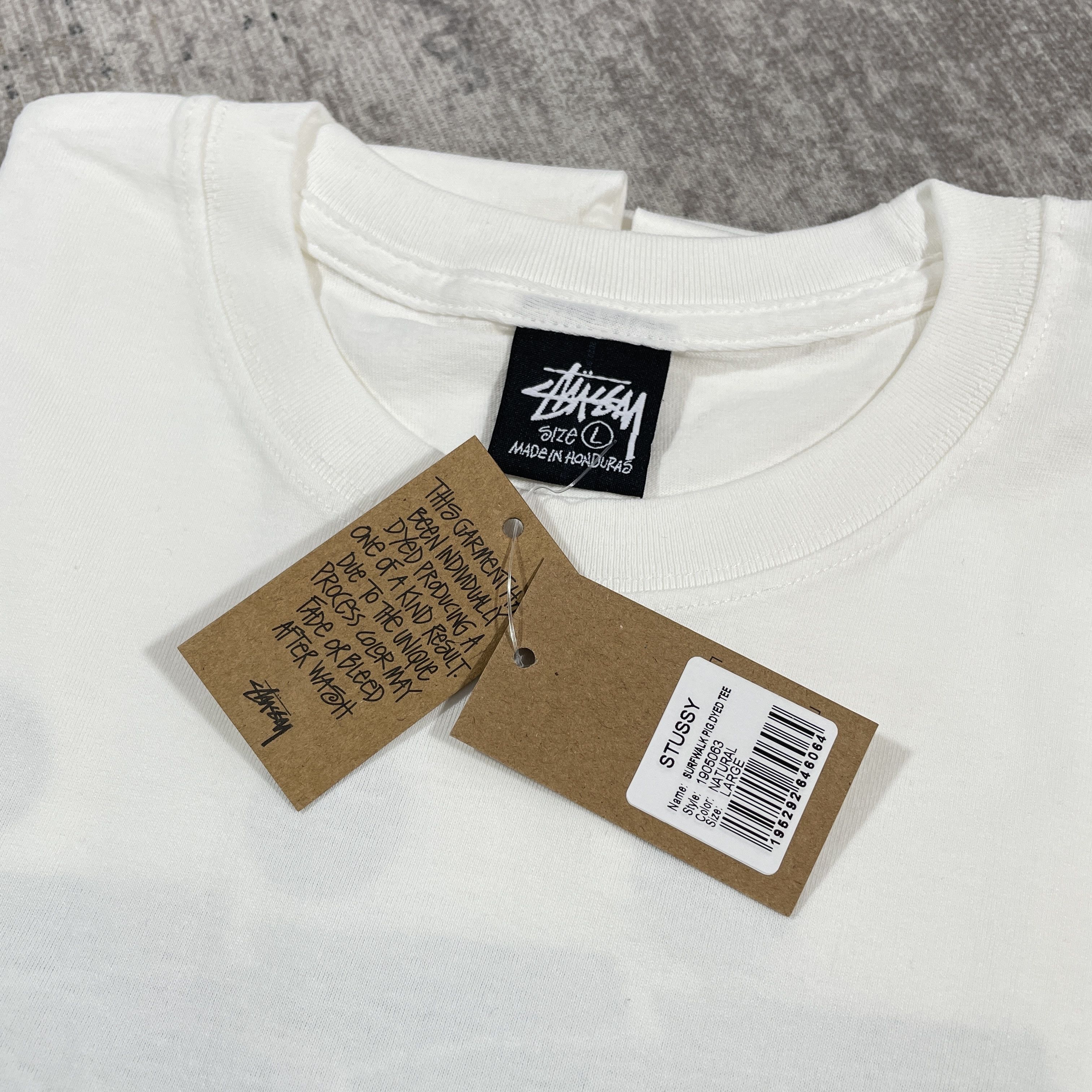 Stussy STUSSY LOGO TEE SURFWALK IN NATURAL Size US L / EU 52-54 / 3 - 6 Thumbnail