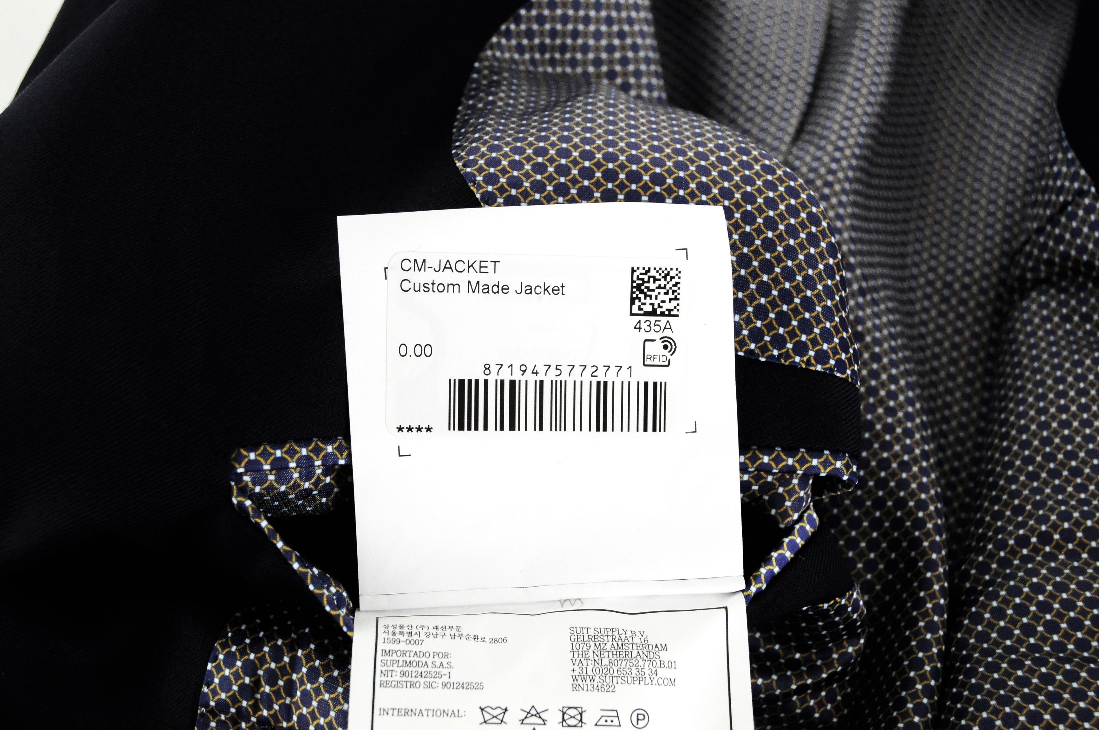 Suitsupply LA SPALLA UK40R Wool Dark Navy Lined Blazer 54902 Size 40R - 8 Thumbnail