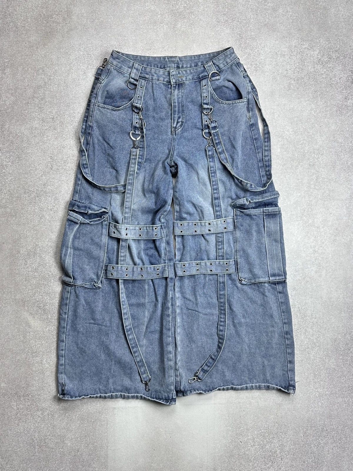 Japanese Brand Vintage Raver Bondage Multi pocket Pants 34/L Size US 34 / EU 50 - 1 Thumbnail