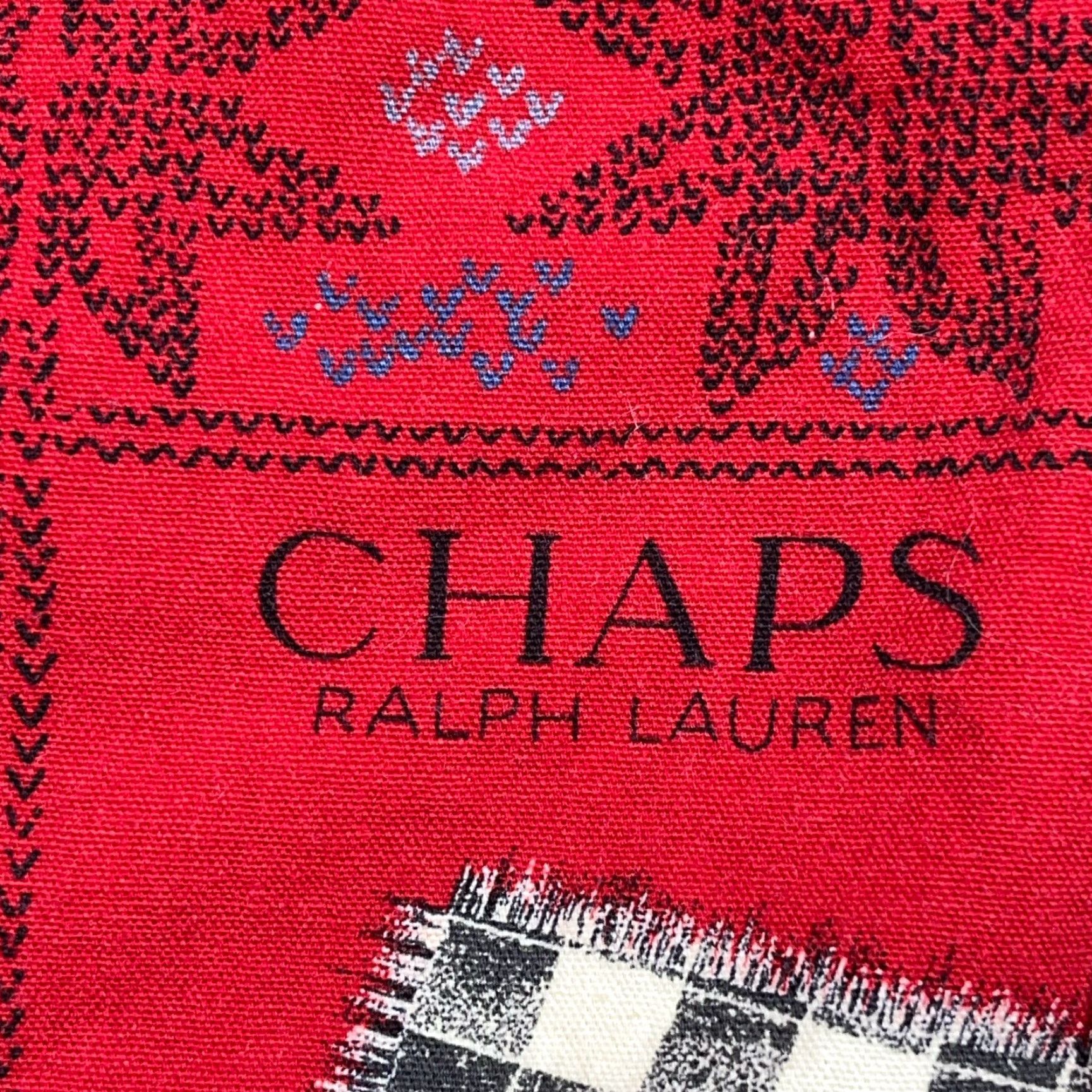 Chaps VINTAGE Chaps Ralph Lauren Shirt Men L Red Button-Up 90s Patchwork Print AOP Geometric Long Sleeve Cowboy Western Modern Preppy Logo Mens Size US L / EU 52-54 / 3 - 4 Thumbnail