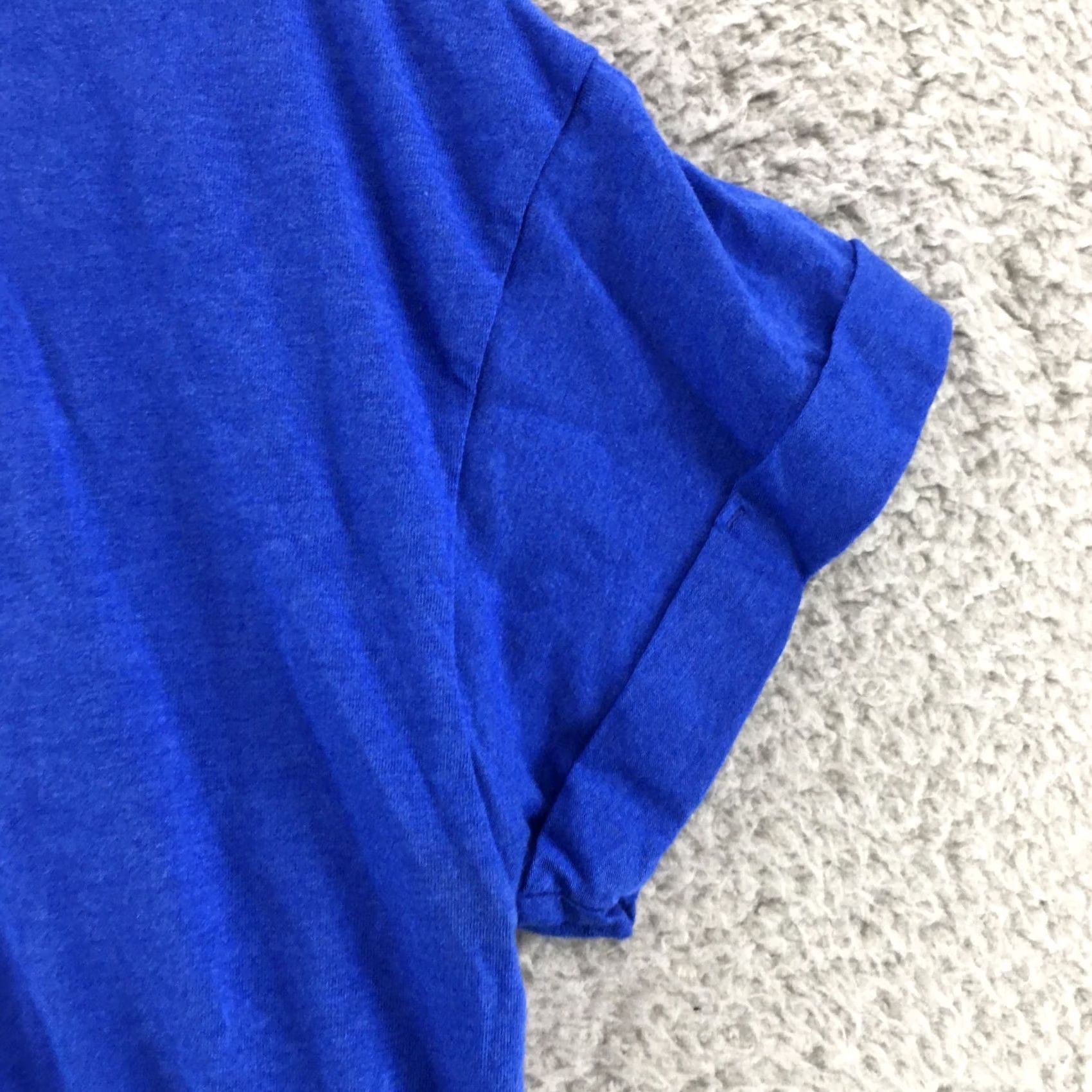 Calvin Klein Calvin Klein Crop Top Tee Tshirt Womens Large Blue Shirt Sleeve Round Neck Size L / US 10 / IT 46 - 4 Thumbnail