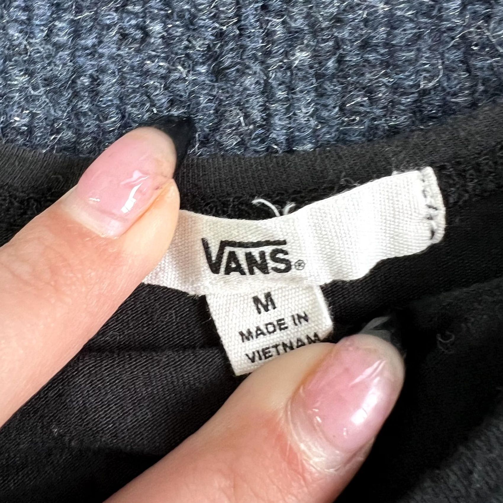 Vans Vans Bodysuit Womens Medium Black Long Sleeve Logo Shirt Snap Crotch Top Size M / US 6-8 / IT 42-44 - 4 Thumbnail