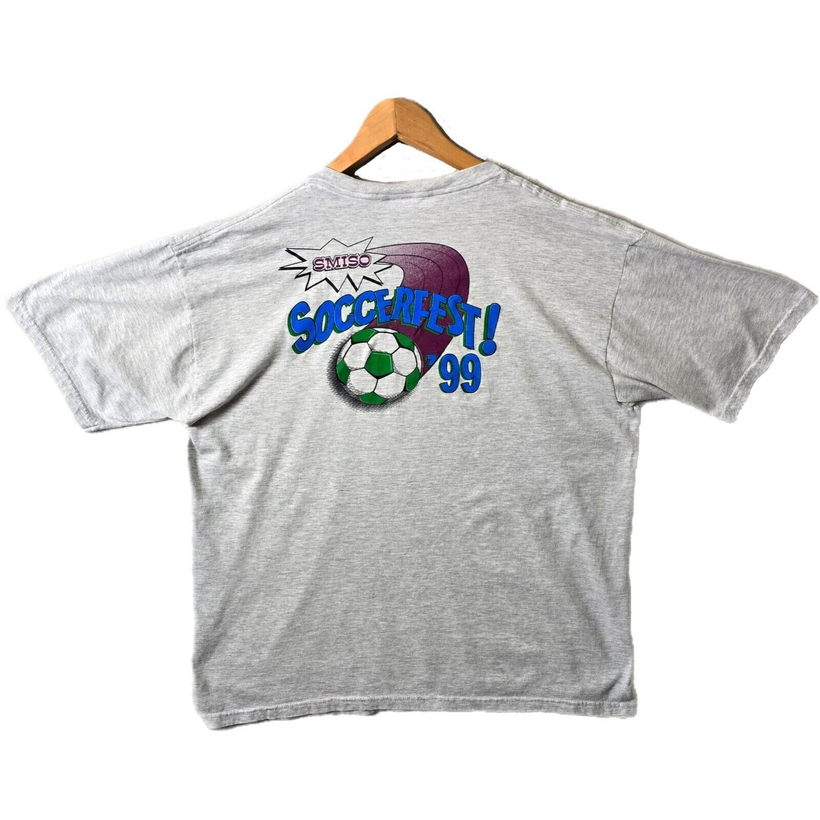 Jerzees Vintage 90s Soccer Fest 99 Shirt Size XL SMISO Vtg Grunge Size US XL / EU 56 / 4 - 1 Thumbnail