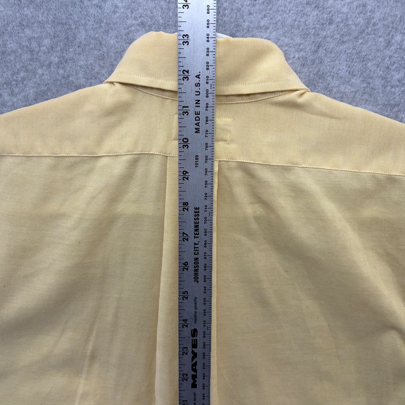 VINTAGE Sero The Barn Shirt Mens Large Yellow Short Sleeve Button Down 60s