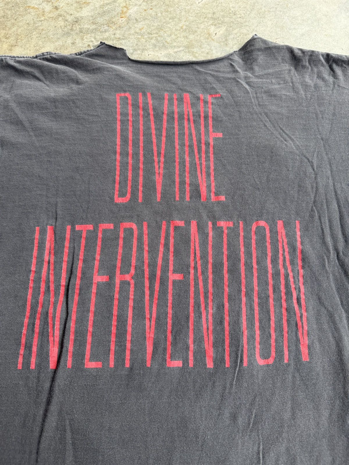 Band Tees × Vintage *RARE* 1995 VINTAGE TEE SLAYER DIVINE INTERVENTION FADED Size US L / EU 52-54 / 3 - 8 Thumbnail