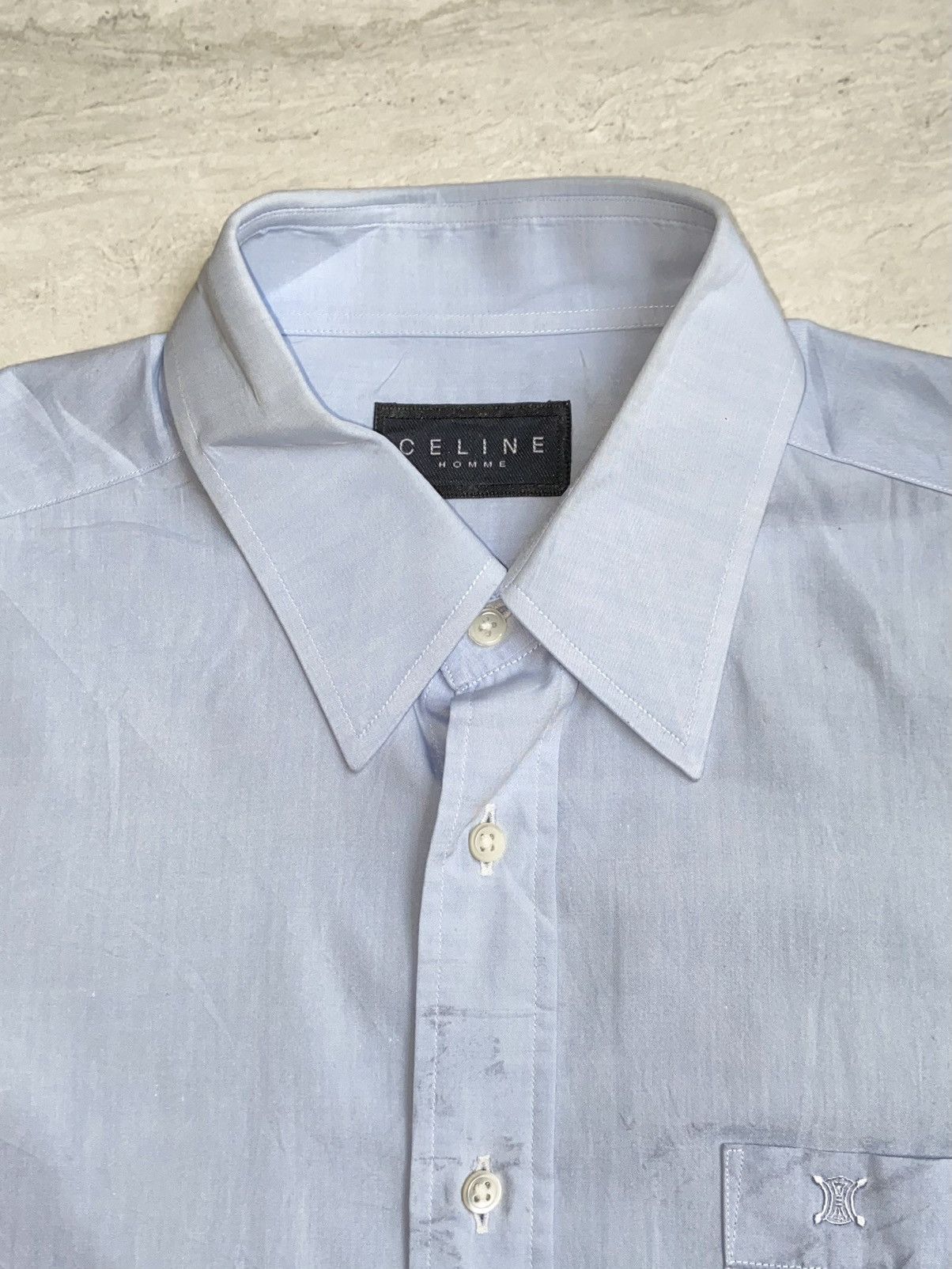 Celine CELINE HOMME Blue Shirt Size US S / EU 44-46 / 1 - 6 Thumbnail