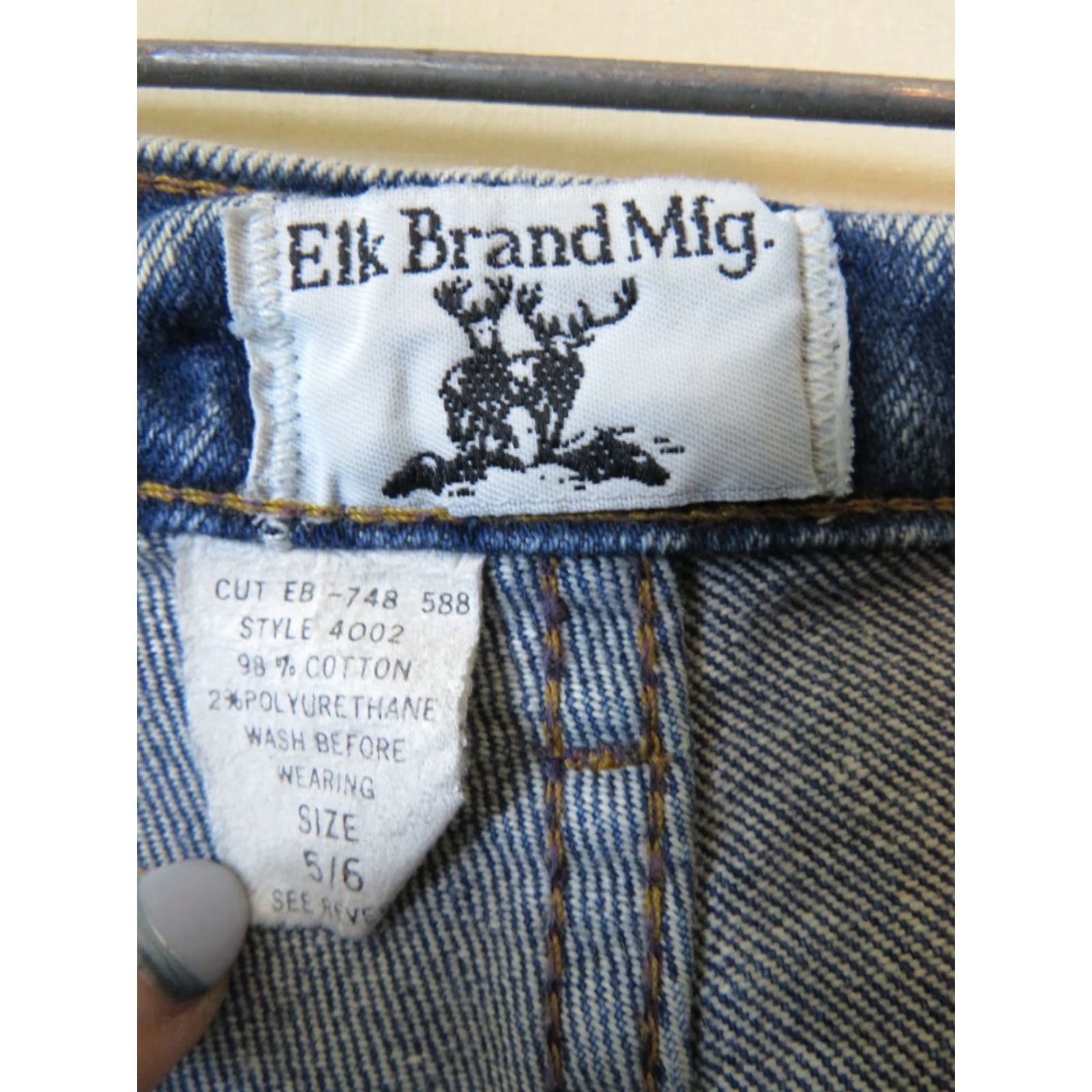 Vintage VINTAGE Elk Brand Mfg. High waisted Acid washed jeans 1990s Size 5/6 Blue Denim Women/Boys? Wait adjust. Size 27" / US 4 / IT 40 - 2 Thumbnail