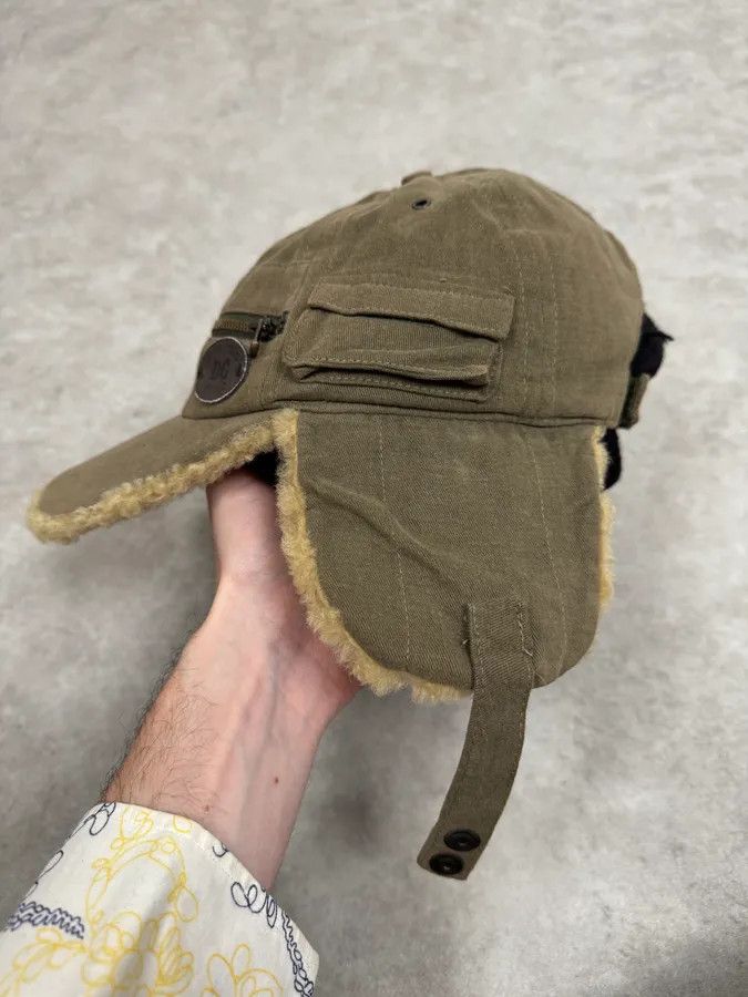 Dolce & Gabbana AW2004 Dolce & Gabbana Khaki Shearling Cap Size ONE SIZE - 6 Thumbnail