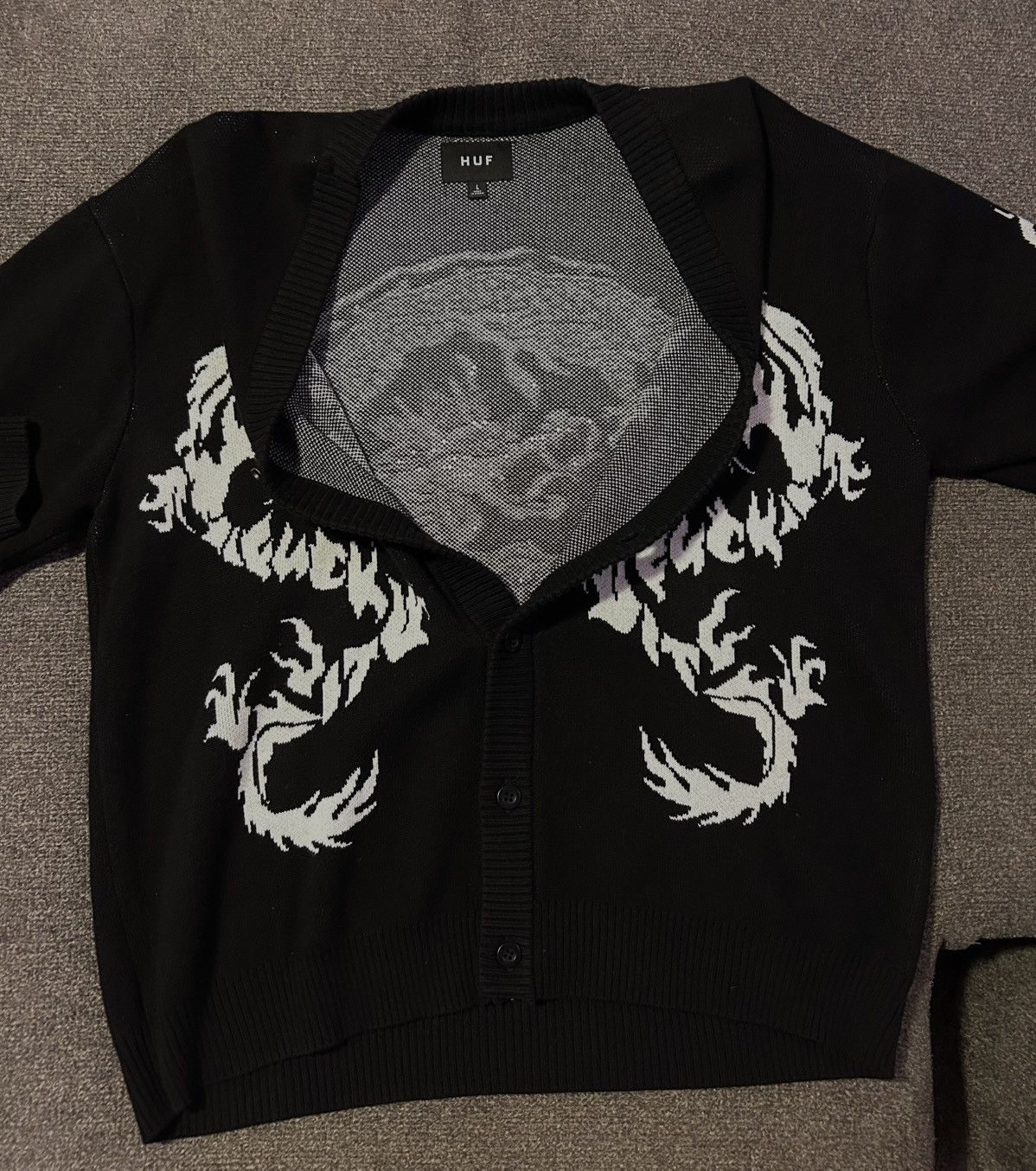 Huf Twin Dragon Cardigan Size US L / EU 52-54 / 3 - 3 Thumbnail