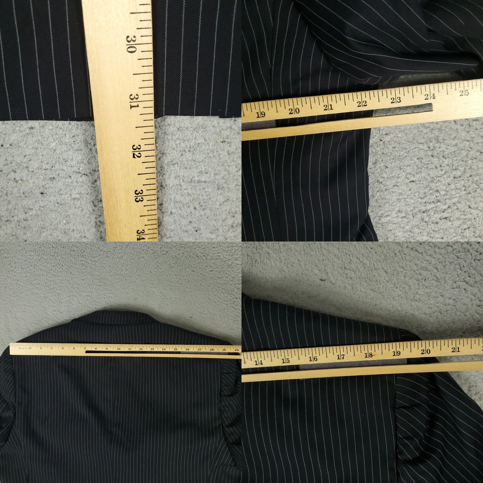 Giorgio Armani Giorgio Armani Jacket Blazer Mens Size 52 Black Fitted Super 180s Wool Italy Size 52R - 8 Thumbnail