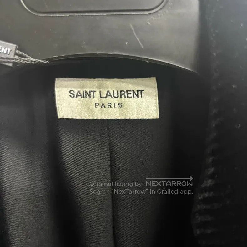 Saint Laurent Paris Saint Laurent Paris Black Solid One Button Single Breasted Size US M / EU 48-50 / 2 - 2 Thumbnail
