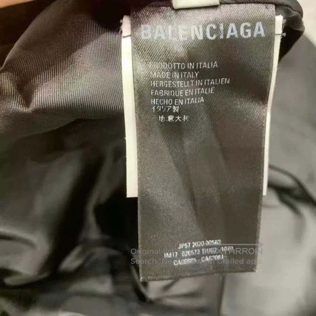 Balenciaga black wool coat with logo print. Size US S / EU 44-46 / 1 - 6 Thumbnail