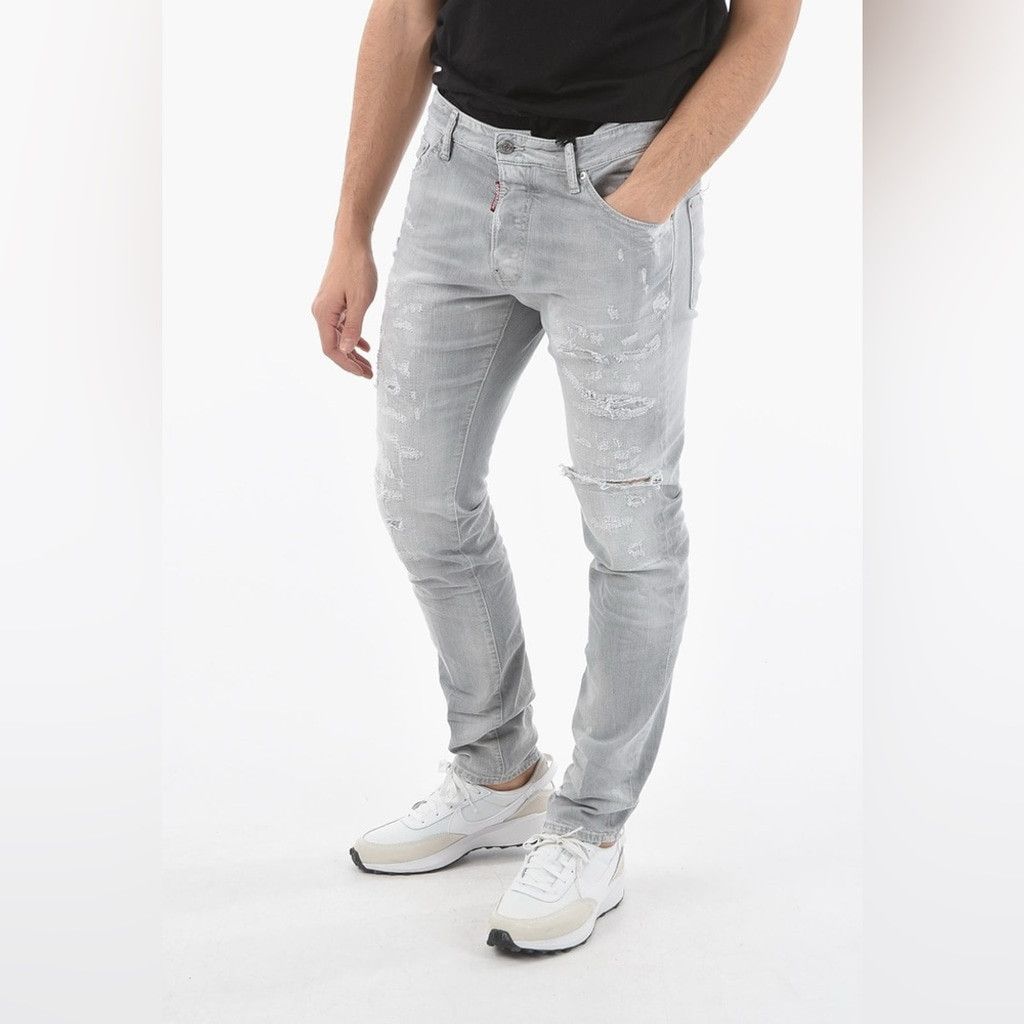 Dsquared2 DSquared2 Cool Guy Grey Skinny Fit Jeans Size 50 (33/26) Size US 33 - 1 Thumbnail