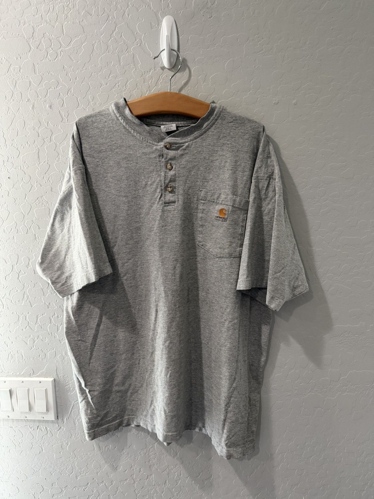 Carhartt Vintage Carhartt Henley Pocket Button Shirt XL Bin 1 Size US XL / EU 56 / 4 - 1 Thumbnail