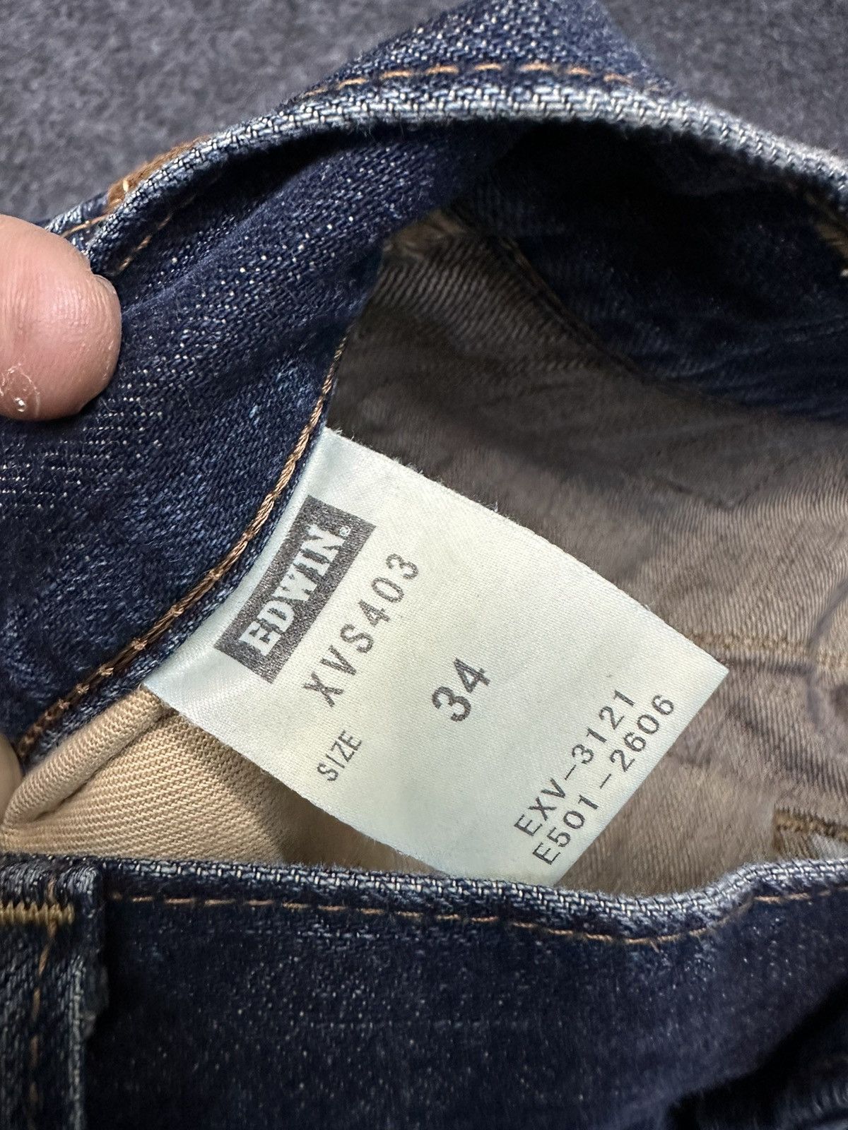 Edwin 90s Vintage Edwin XV 403 MudWash Distressed Denim 34x29 F27 Size US 34 / EU 50 - 13 Thumbnail
