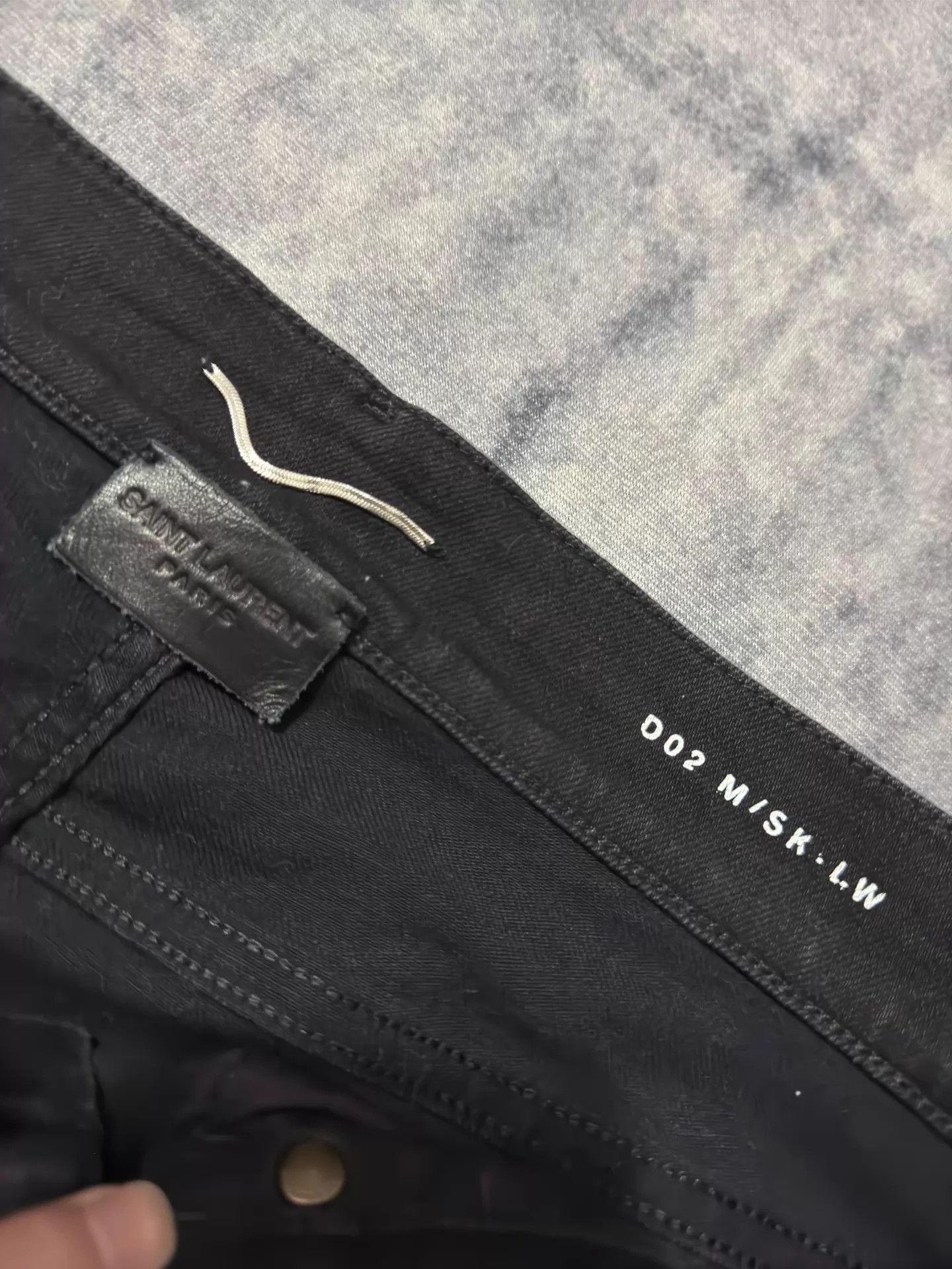 Saint Laurent Paris SLP 18FW heavy coated cat scratch waxed jeans 34 Size 25" / US 0 / IT 36 - 6 Thumbnail