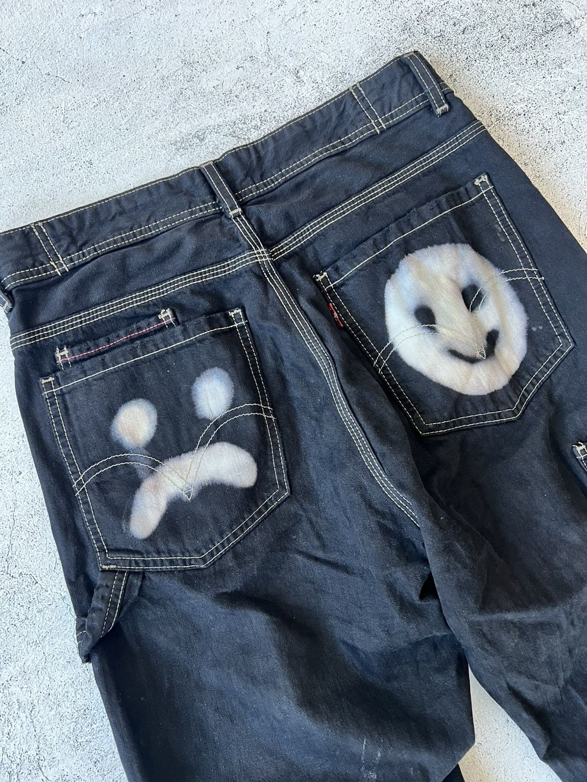 Levi's 🩸RARE🩸Levis Vintage Custom Smile Travis Scott Style Pants Size US 30 / EU 46 - 12 Thumbnail