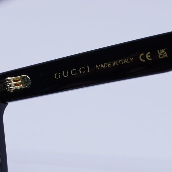 Gucci Gucci GG1590O 004 Eyeglasses Grey Crystal on Black 52mm Size ONE SIZE - 9 Thumbnail