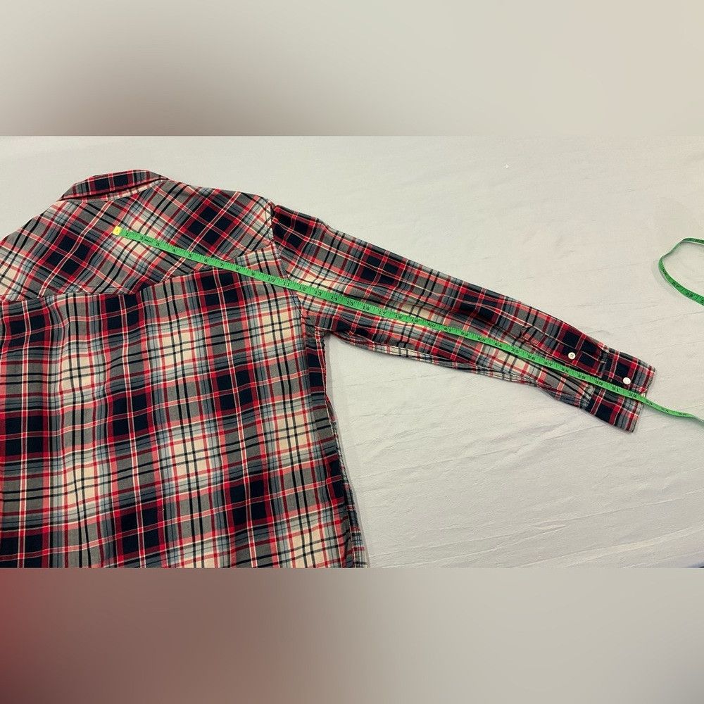 Other ROEBUCK & CO Vtg Red Plaid Western Yoke Pearl Snap Shirt Size US M / EU 48-50 / 2 - 8 Thumbnail