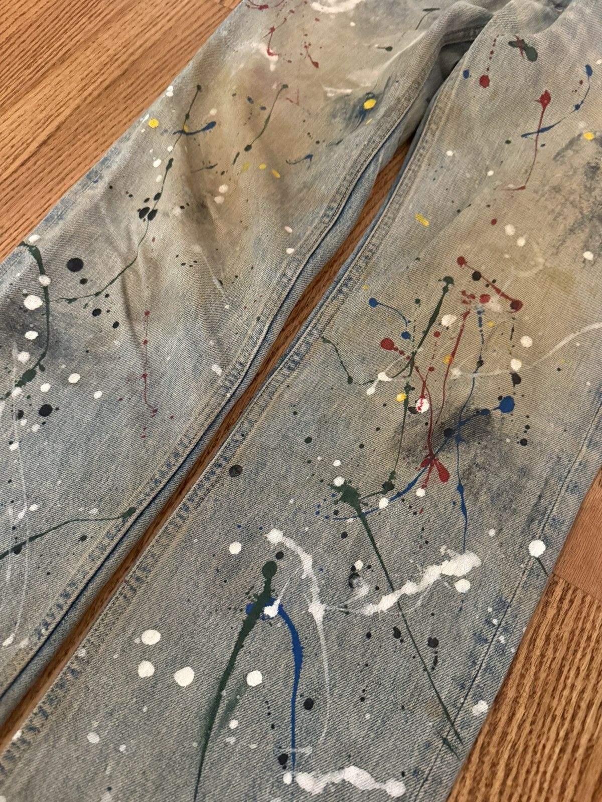 Number (N)ine Number (N)ine SS06 Paint Splatter Denim Size US 29 - 5 Thumbnail