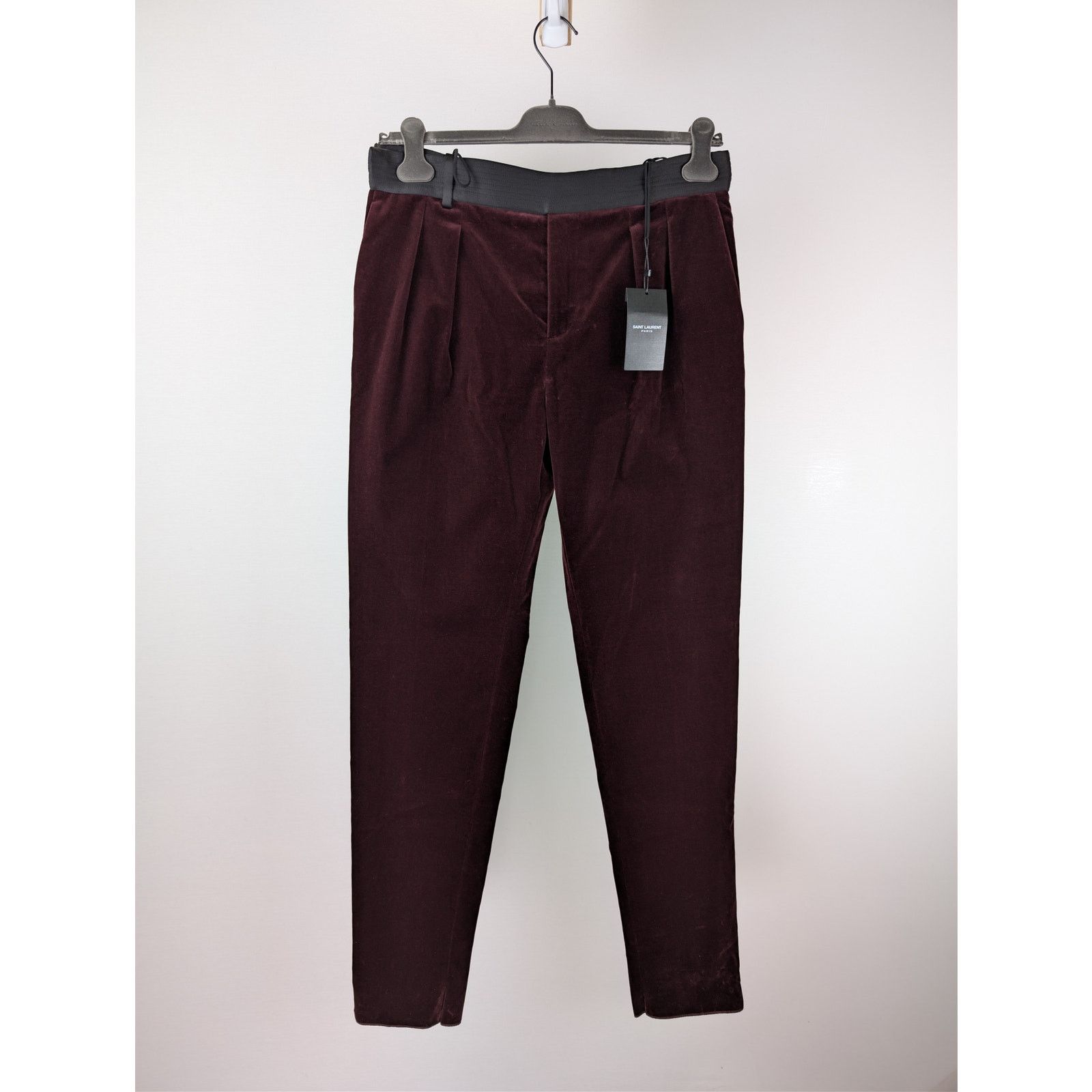 Saint Laurent Paris o1rshd1 Sweatpants / Trousers in Burgundy Size US 32 / EU 48 - 1 Thumbnail