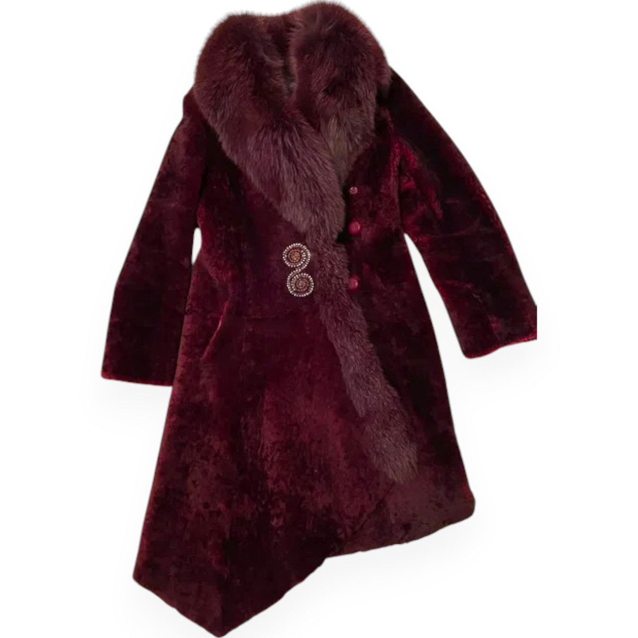 Other Natural Mouton Fur Coat sz S/M mouton fur silver fox fur Size S / US 4 / IT 40 - 1 Thumbnail