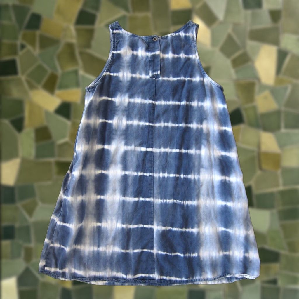 Velvet Velvet Heart Dress Tank XS Sleeveless Tie Dye Pocket Blue Rayon Knee Length Women Regular Colorful 90s Theme? Size XS / US 0-2 / IT 36-38 - 1 Thumbnail