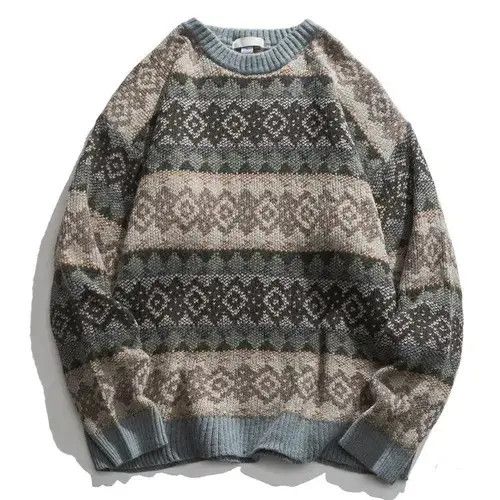Japanese Brand Geometric Patterned Pullover Harajuku Style Tops Sweater Size US L / EU 52-54 / 3 - 1 Thumbnail