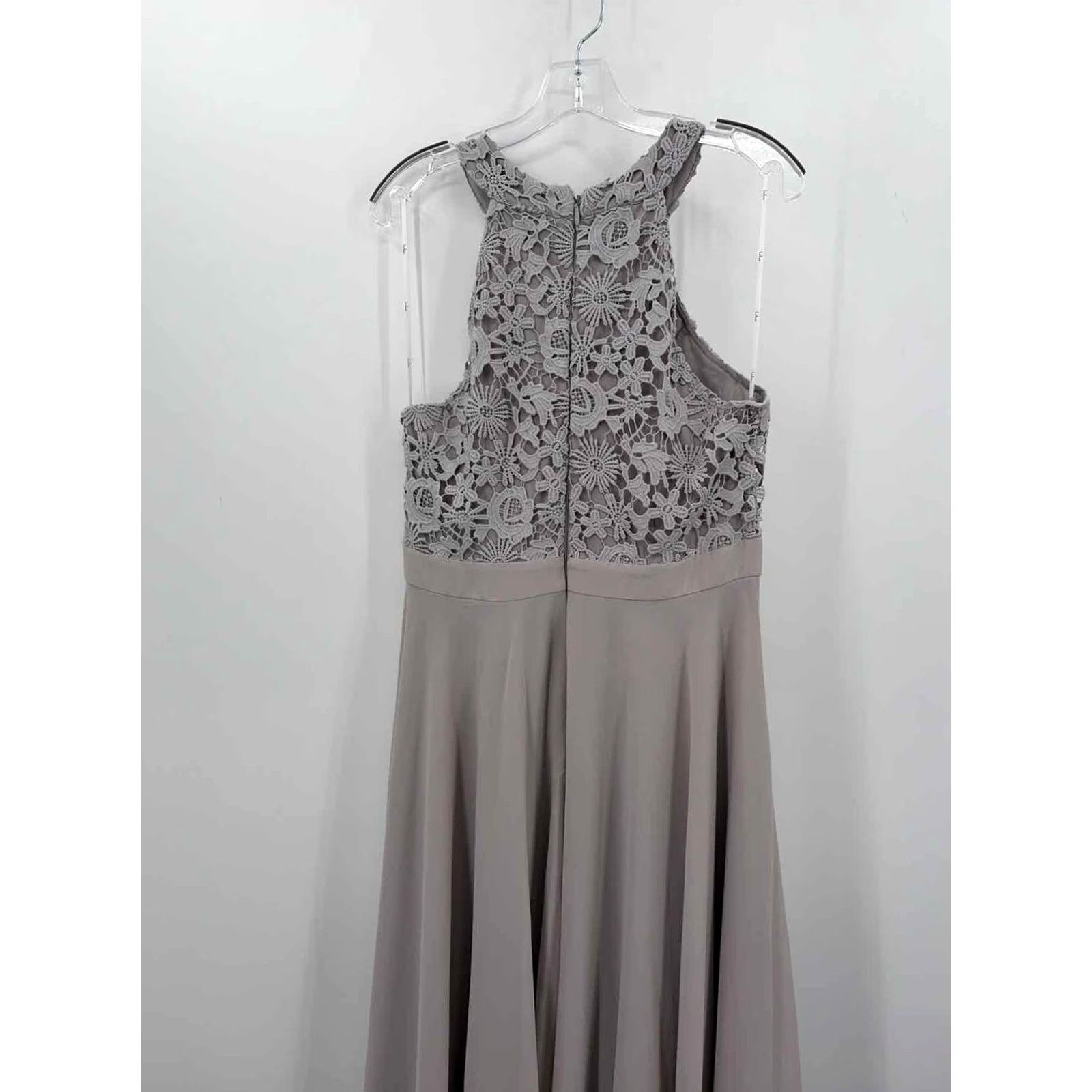 Lulus Pre-Owned Lulus Grey Size Large Maxi Evening Gown Size L / US 10 / IT 46 - 3 Thumbnail