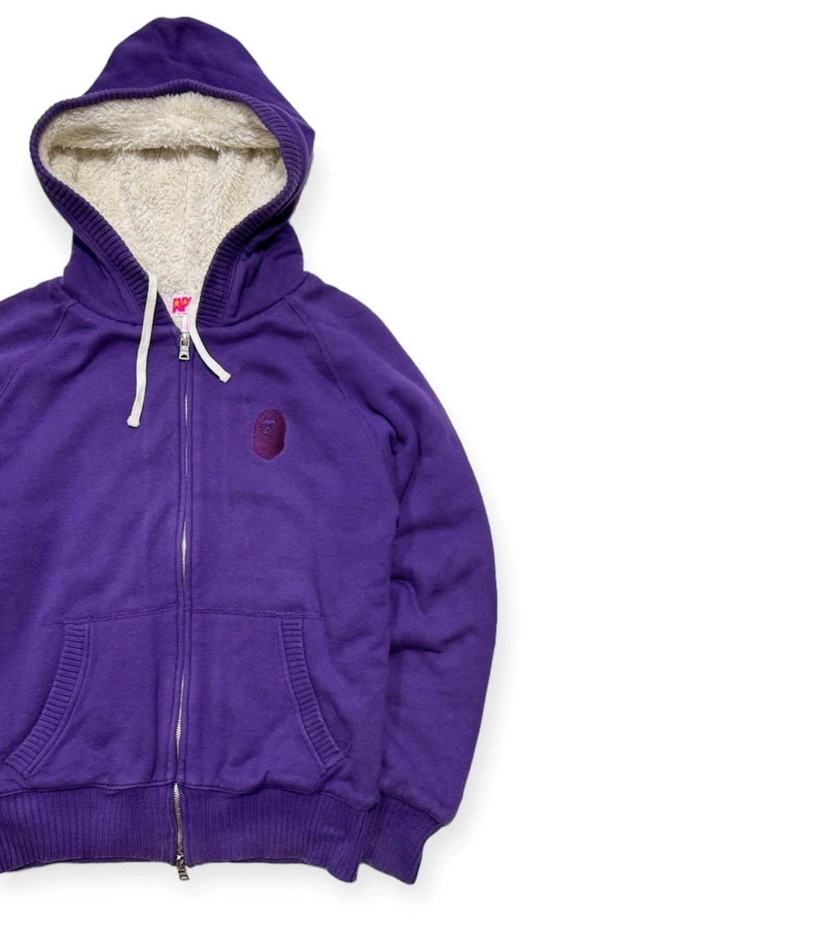 Bape Embroidered Sherpa Hoodie Size S / US 4 / IT 40 - 2 Thumbnail