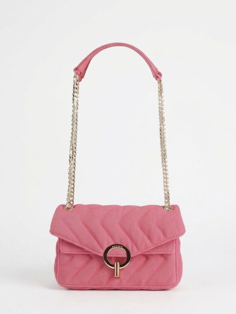Sandro 👜 Sandro Crossbody Bag - Quilted Yza Model (Pink Canvas) Size ONE SIZE - 1 Thumbnail