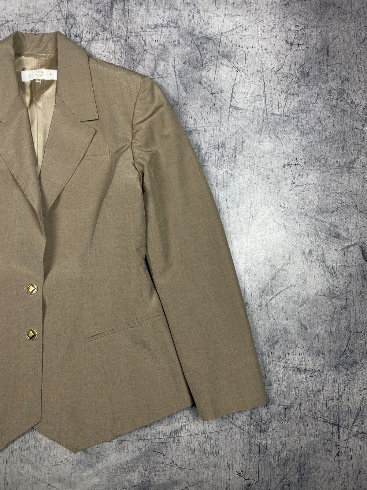 MCM MCM Wool Silk Blazer Jacket Women IT 40 Beige Made in Italy Size S / US 4 / IT 40 - 4 Thumbnail