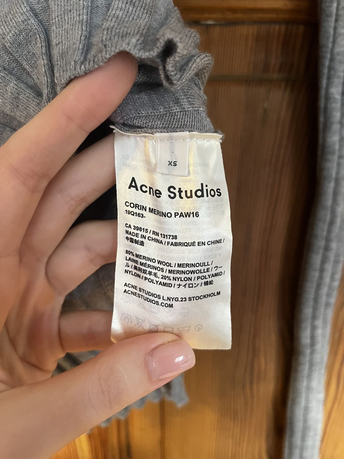 Acne Studios Gray roll-neck Size XS / US 0-2 / IT 36-38 - 4 Thumbnail