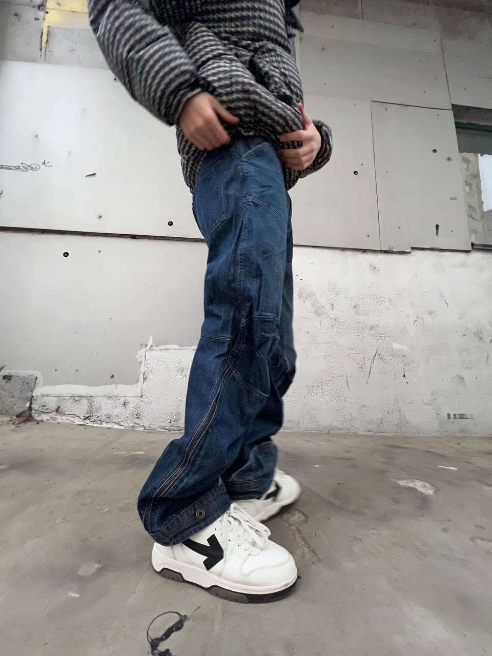 G-Star × Vintage Vintage G Star Raw jeans blue denim double knee patchwork Size US 34 / EU 50 - 3 Thumbnail